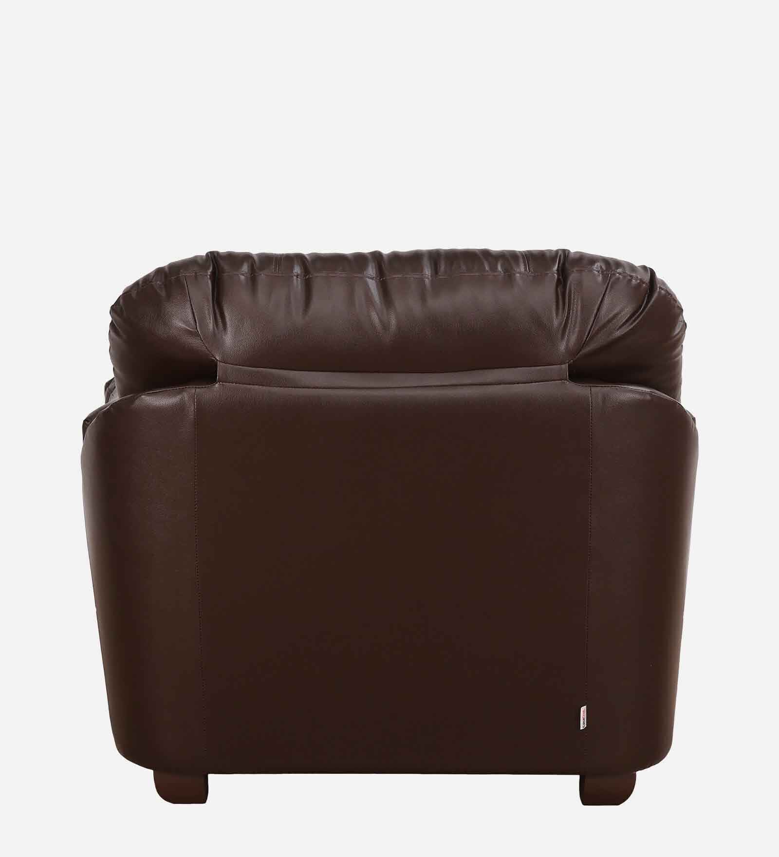 Adalia Leatherette 1 Seater Sofa In Brown Colour - Image 9