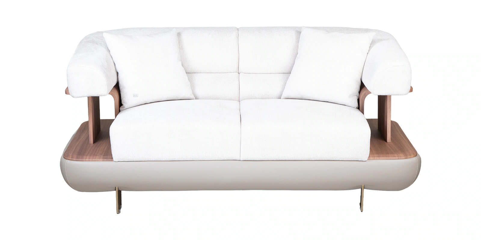 Denali 2 Seater Sofa In White And Grey Color - Image 2
