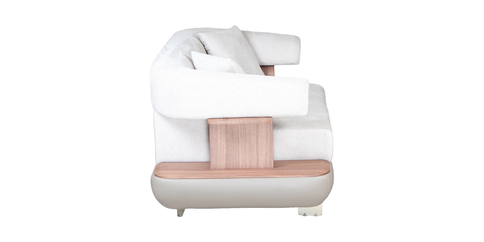 Denali 2 Seater Sofa In White And Grey Color - Image 6
