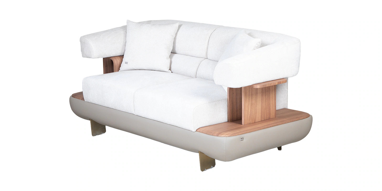 Denali 2 Seater Sofa In White And Grey Color - Image 10