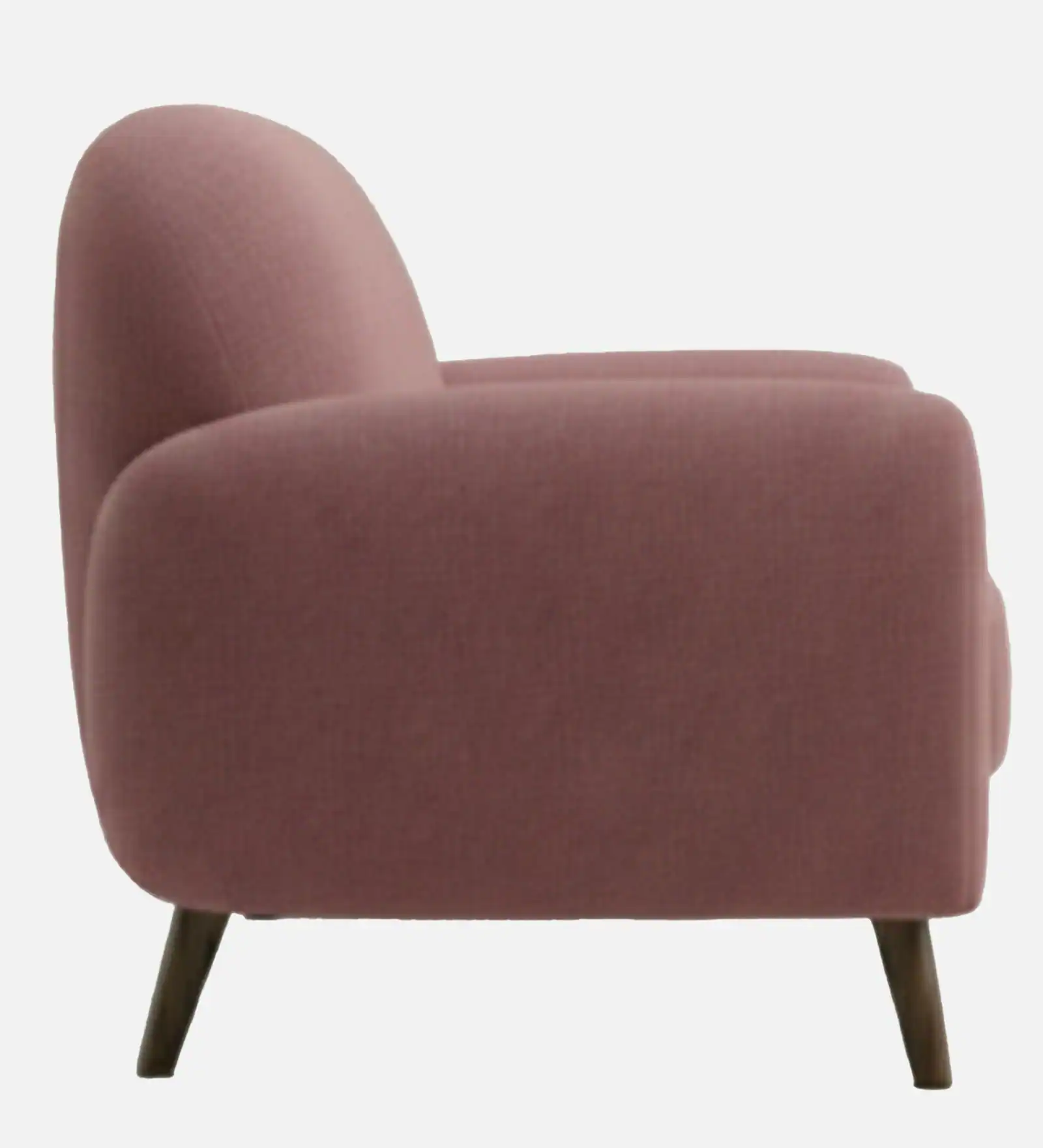 Elegant Velvet Fabric 1 Seater Sofa In Onion Pink Colour - Image 3