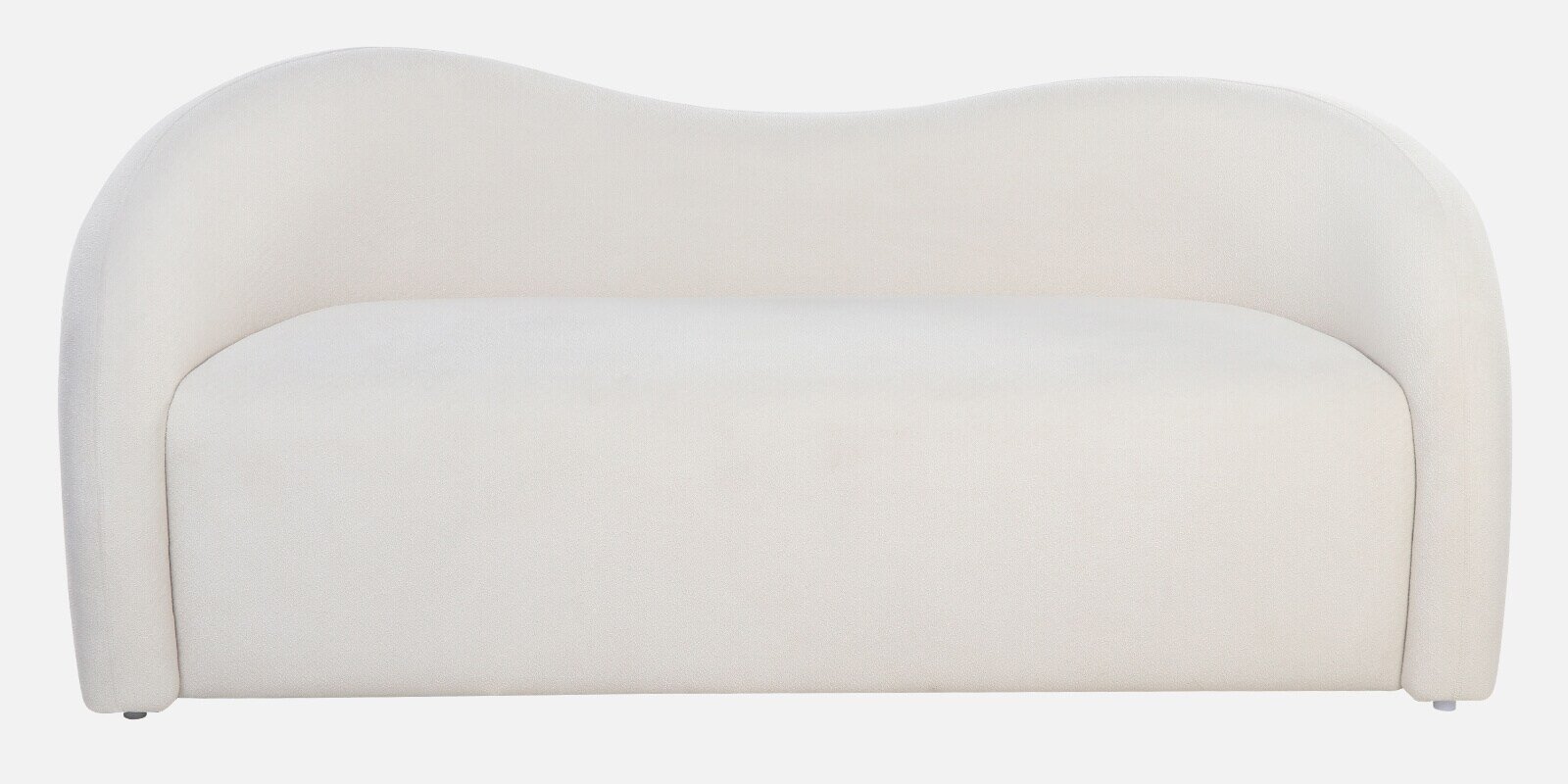 Lunara Boucle Fabric 2 Seater Sofa In Off-White Color - Image 2