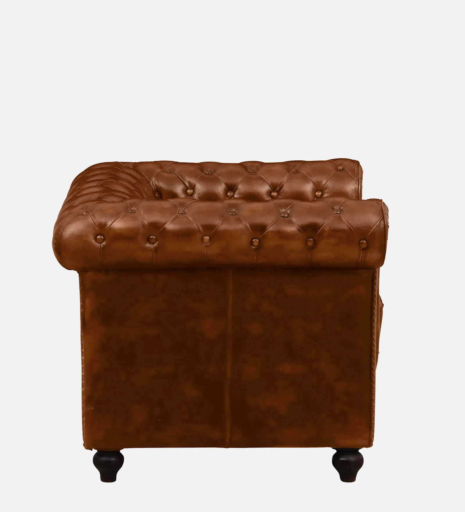Miceli Leather 1 Seater Sofa In Tan Finish - Image 2