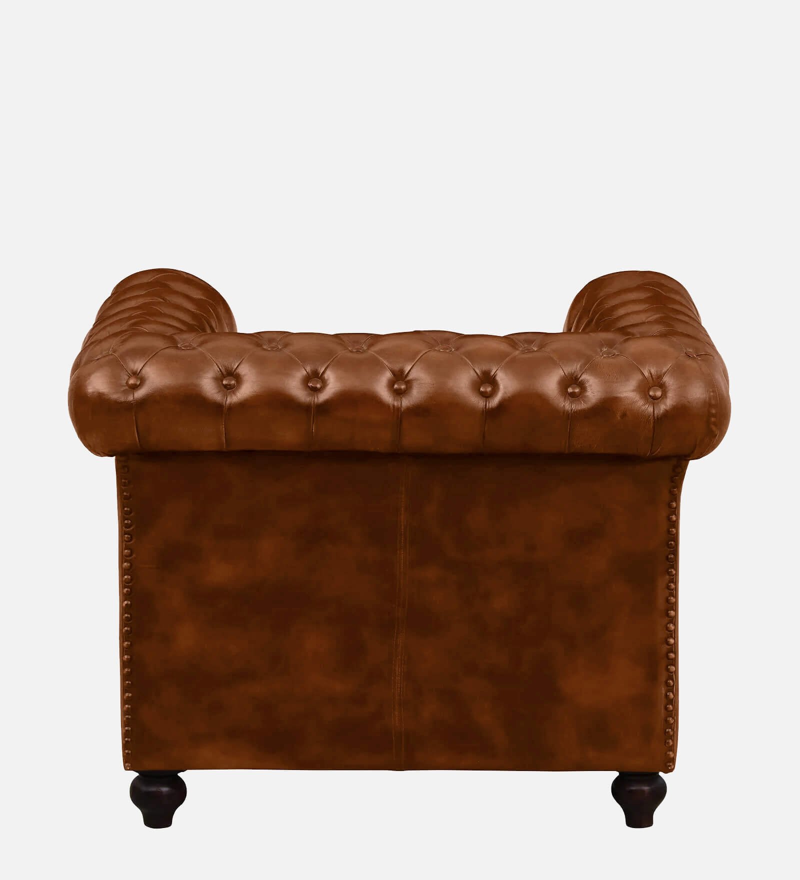 Miceli Leather 1 Seater Sofa In Tan Finish - Image 3