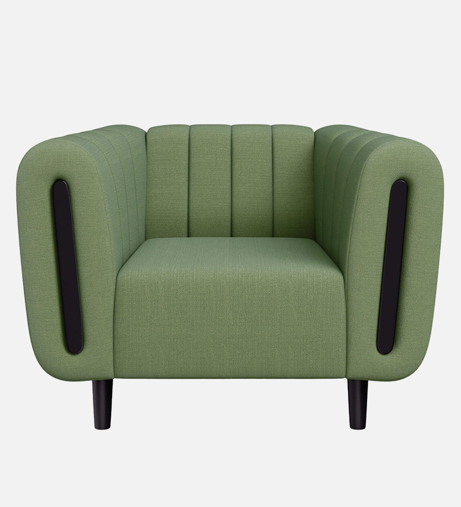 Paramount Fabric 1 Seater Sofa In Green Colour - Image 2