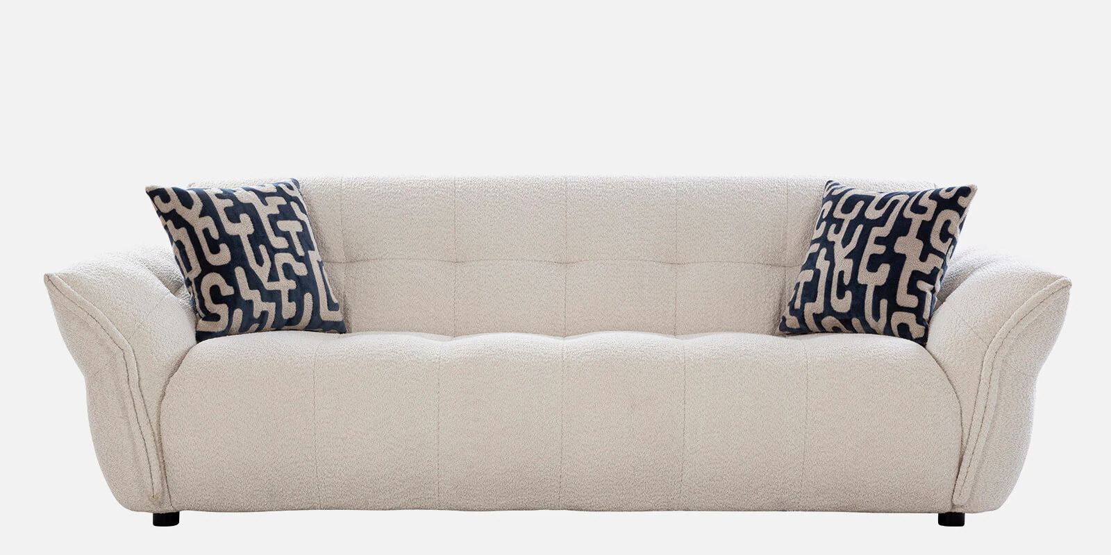Romania Fabric 3 Seater Sofa In Frosty white Colour - Image 2