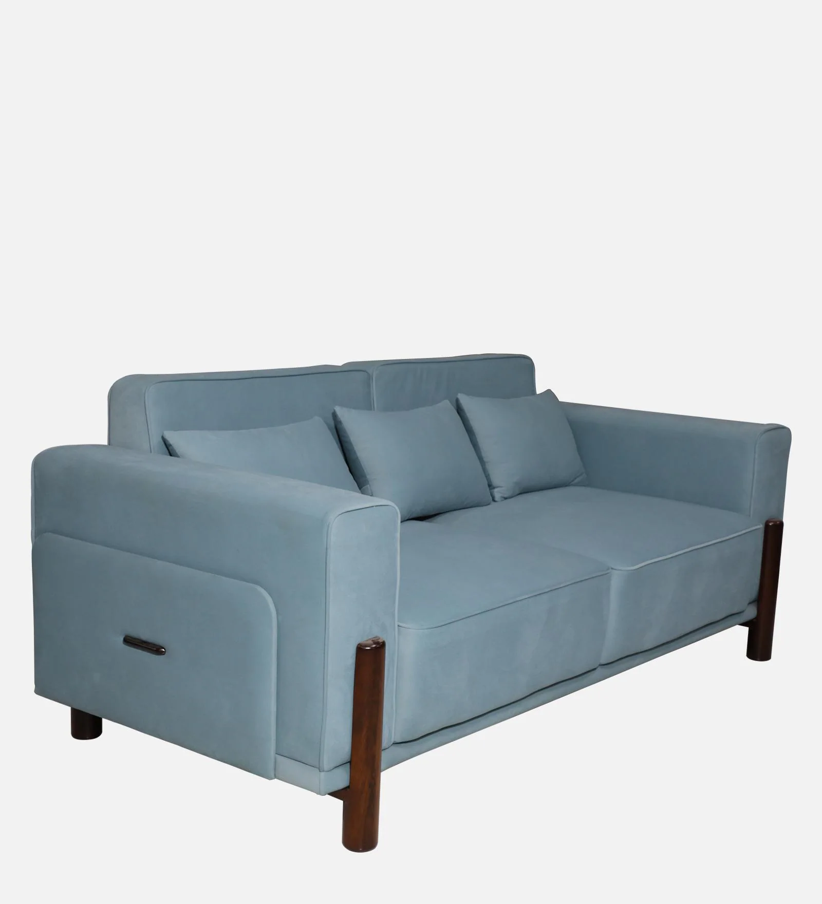 Venessa Fabric 3 Seater Sofa In Blue Color - Image 5